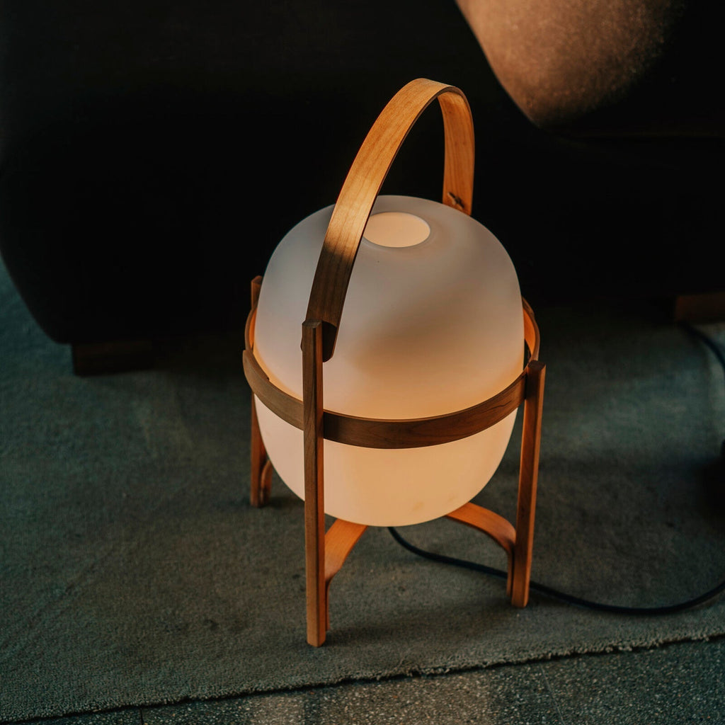 Portable Lantern Glass Table Lamp Type A