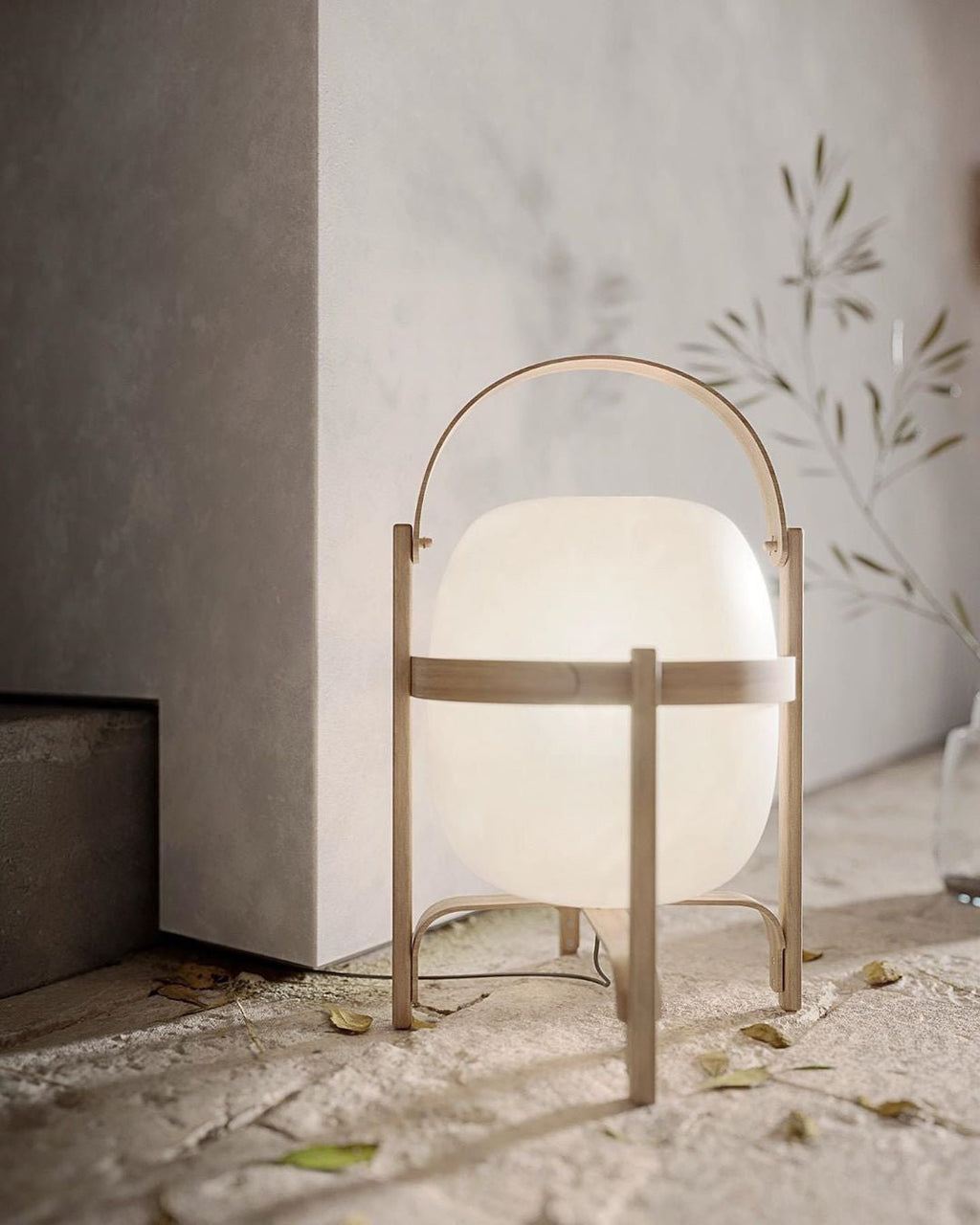 Portable Lantern Glass Table Lamp Type A