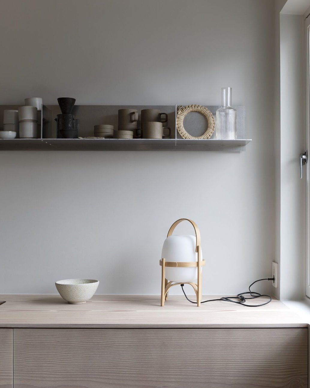 Portable Lantern Glass Table Lamp Type A