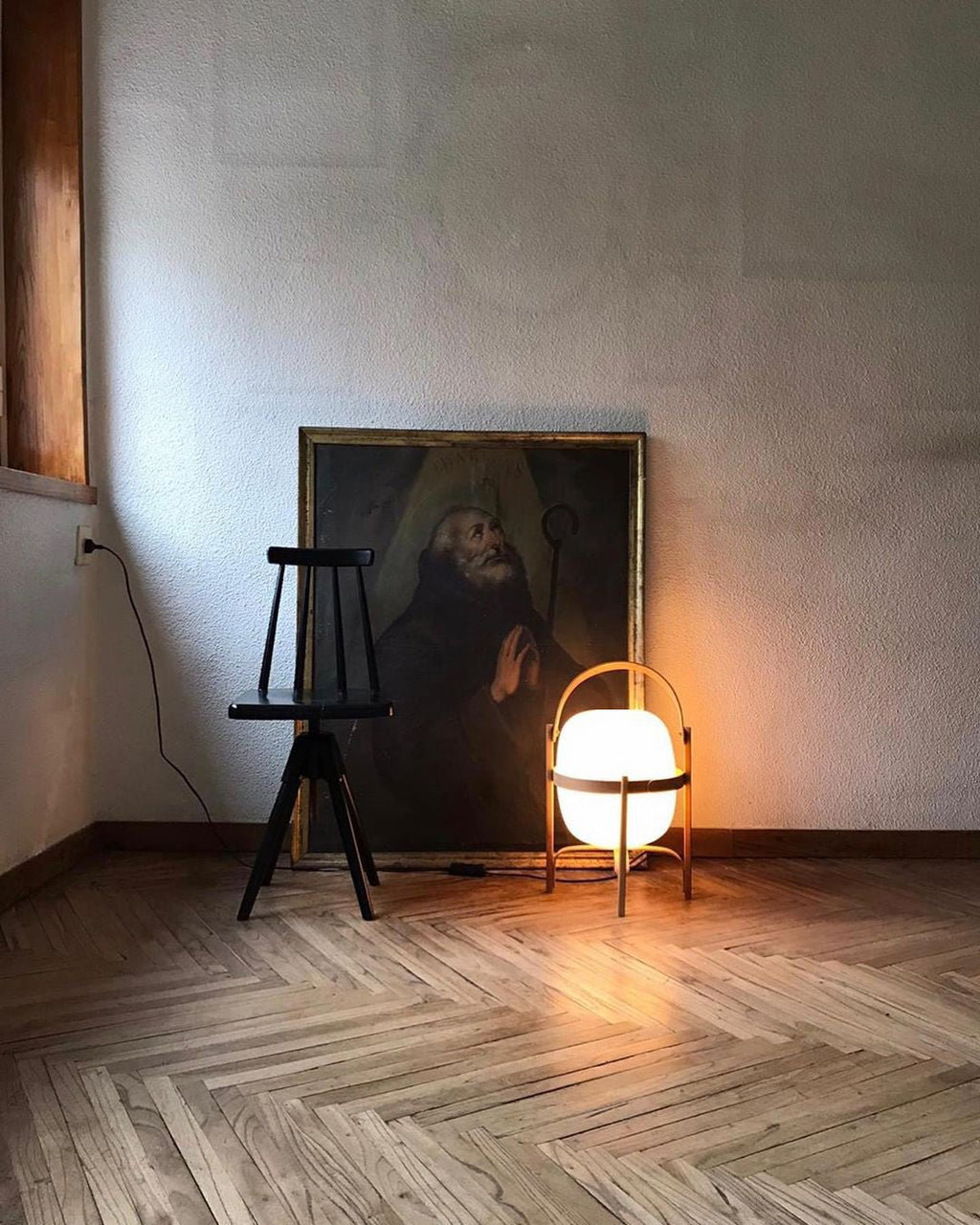 Portable Lantern Glass Table Lamp Type A