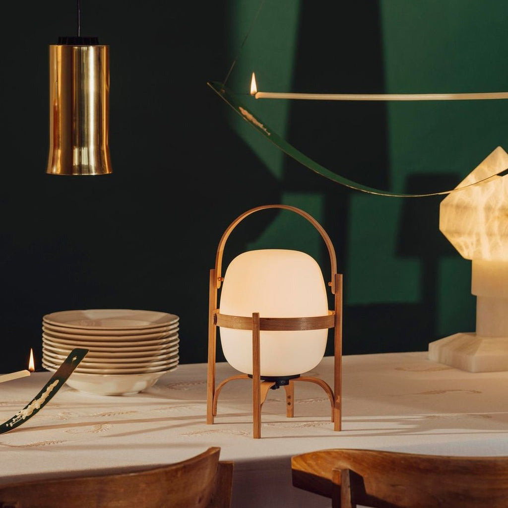 Portable Lantern Glass Table Lamp Type A