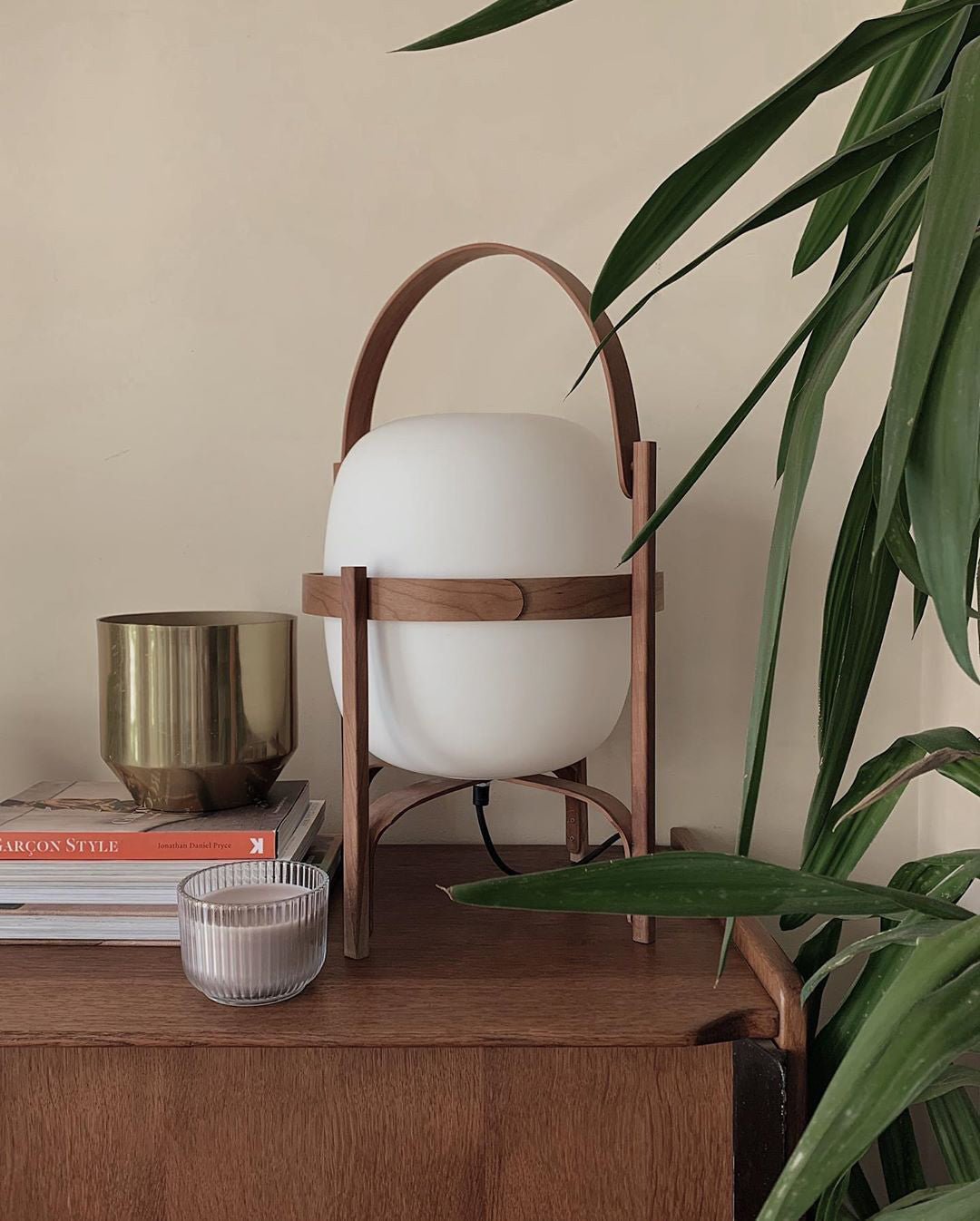 Portable Lantern Glass Table Lamp Type A