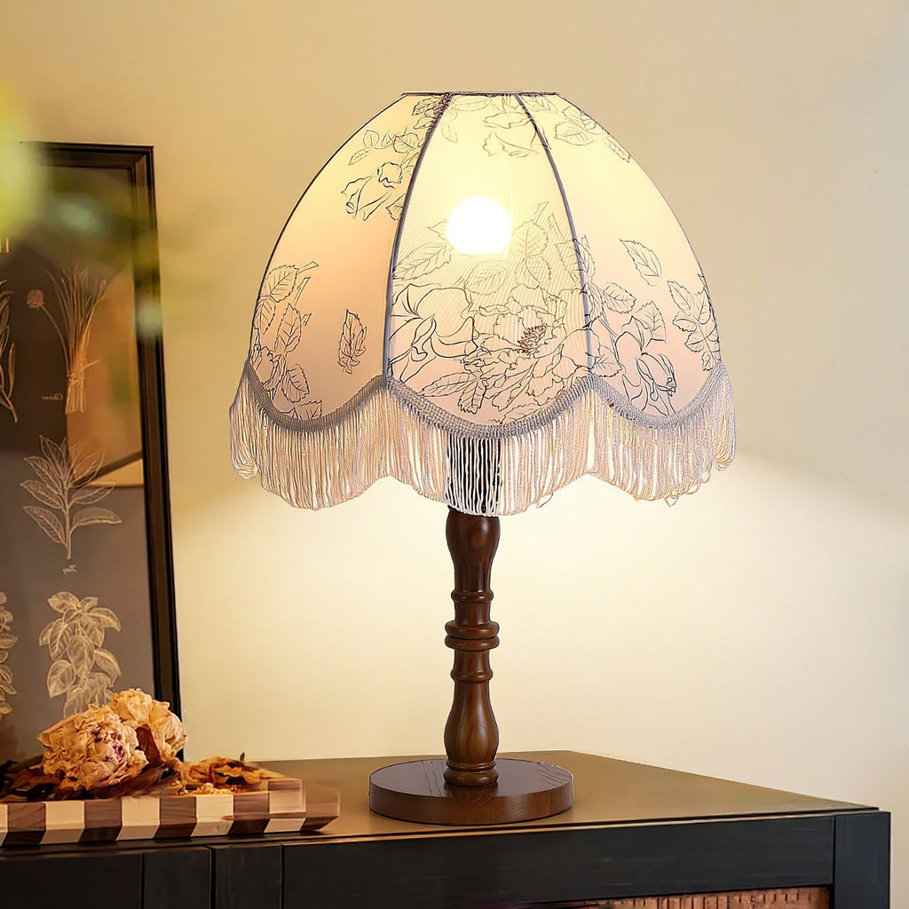 Printed Tassel Table Lamp - ZozHome