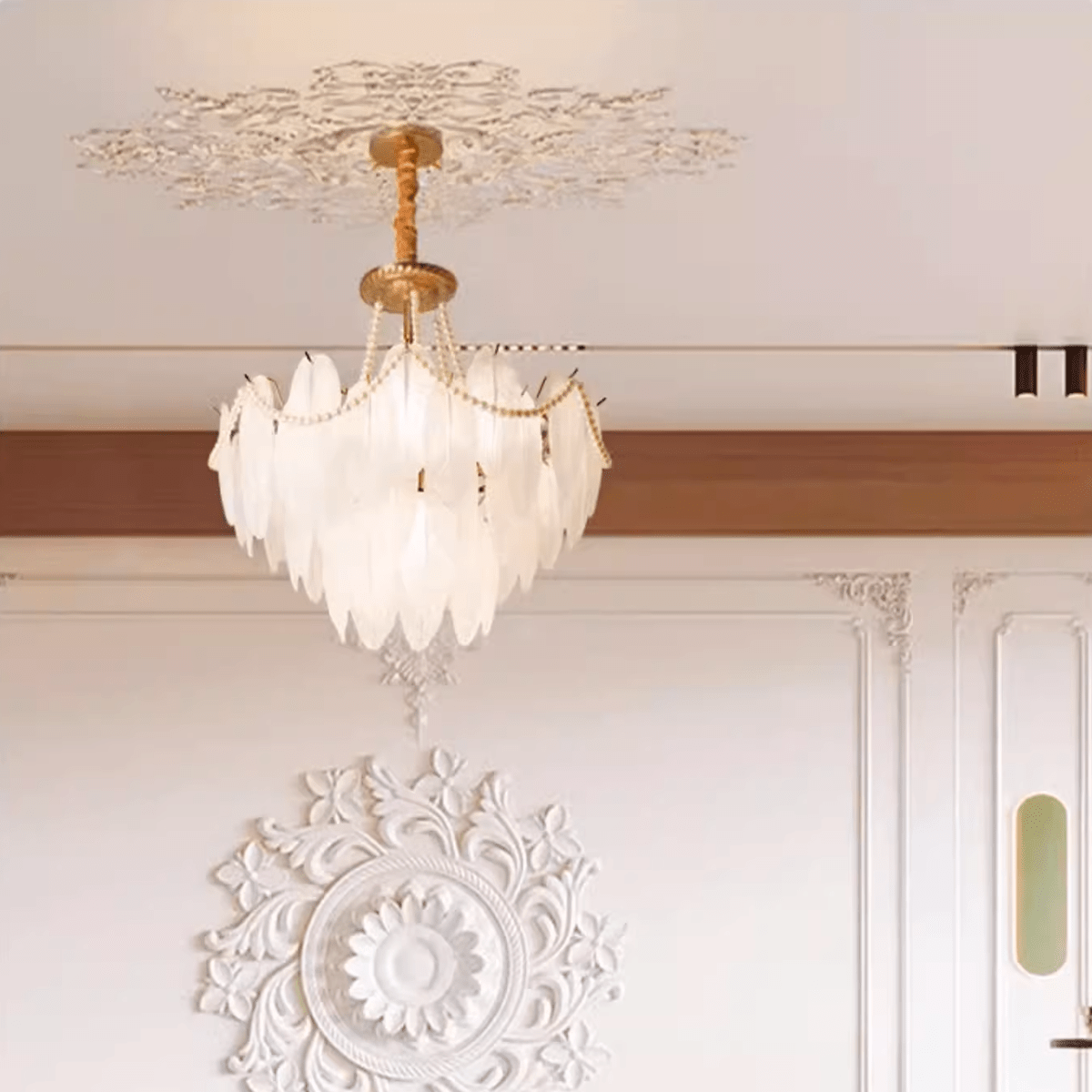 Radiant Feather Chandelier