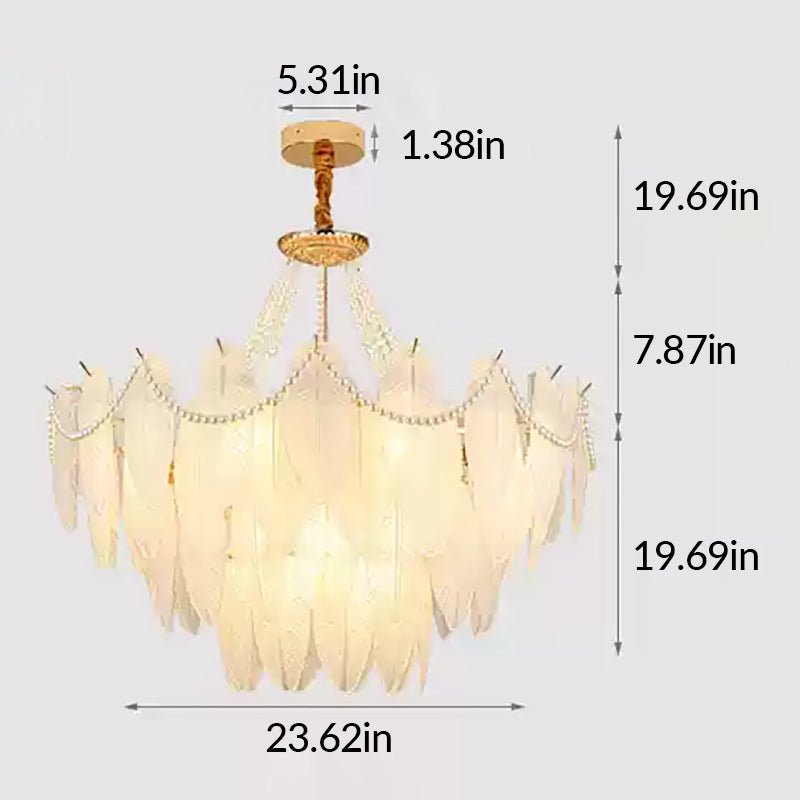 Radiant Feather Chandelier