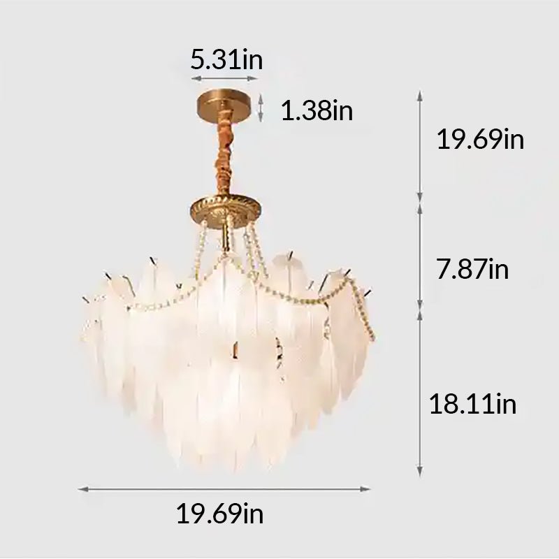 Radiant Feather Chandelier