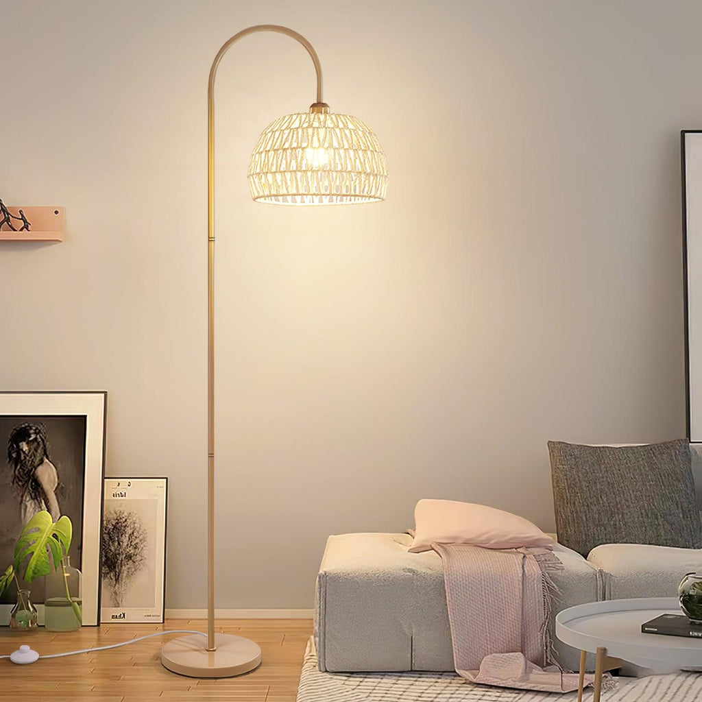 Rattan Arch Floor Lamp