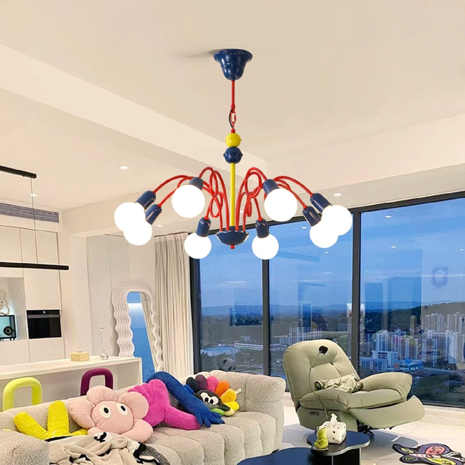 Red and Blue Chandelier - ZozHome