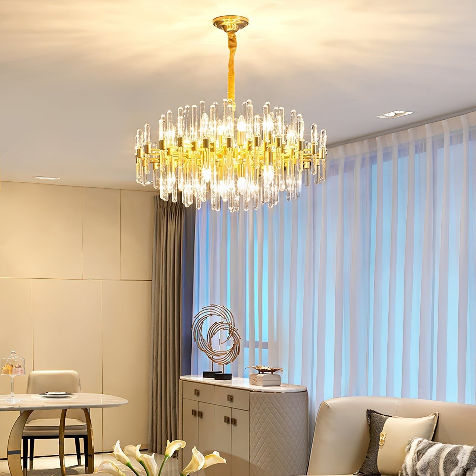 Regal Brass Chandelier