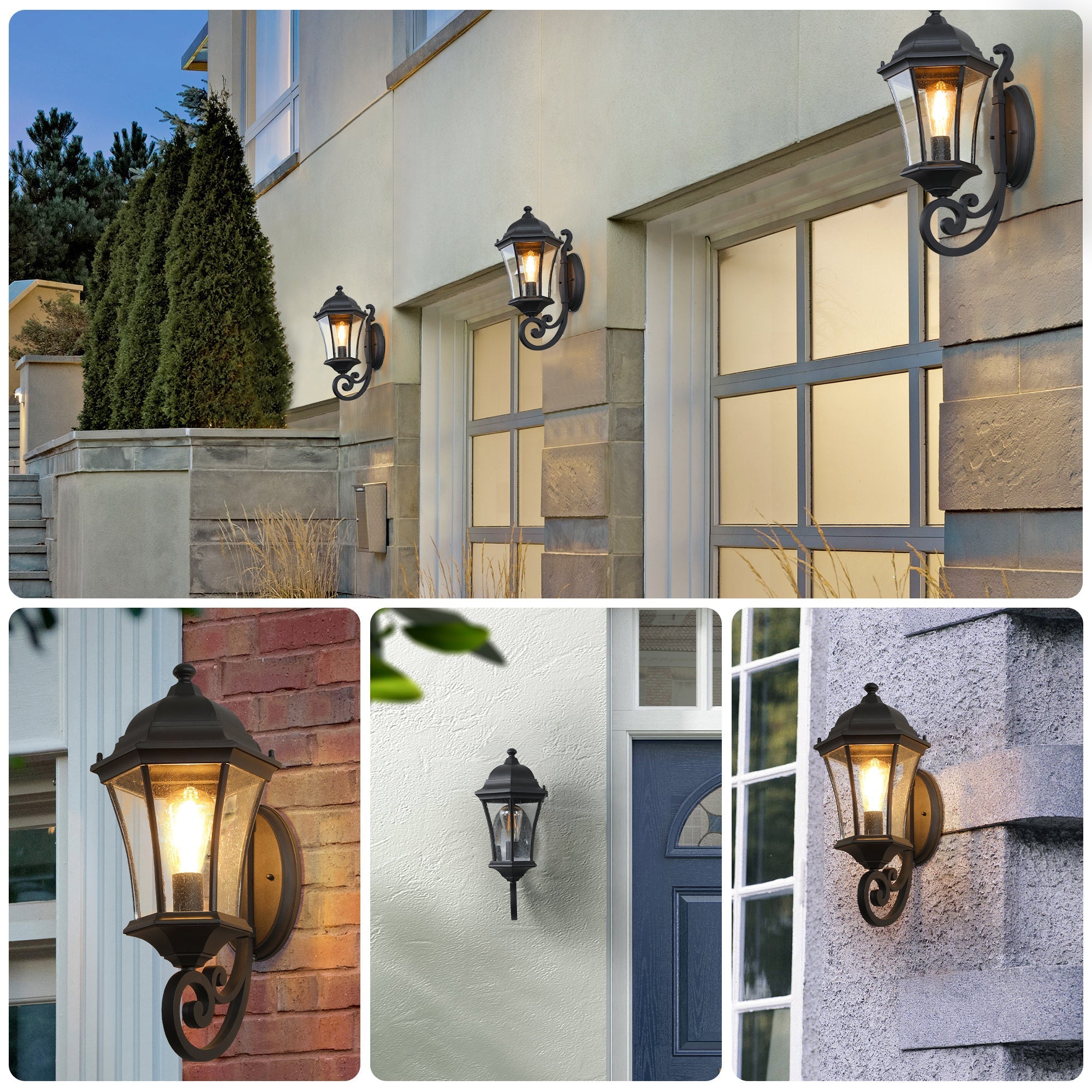 RetroGlow Outdoor Glass Wall Lamp