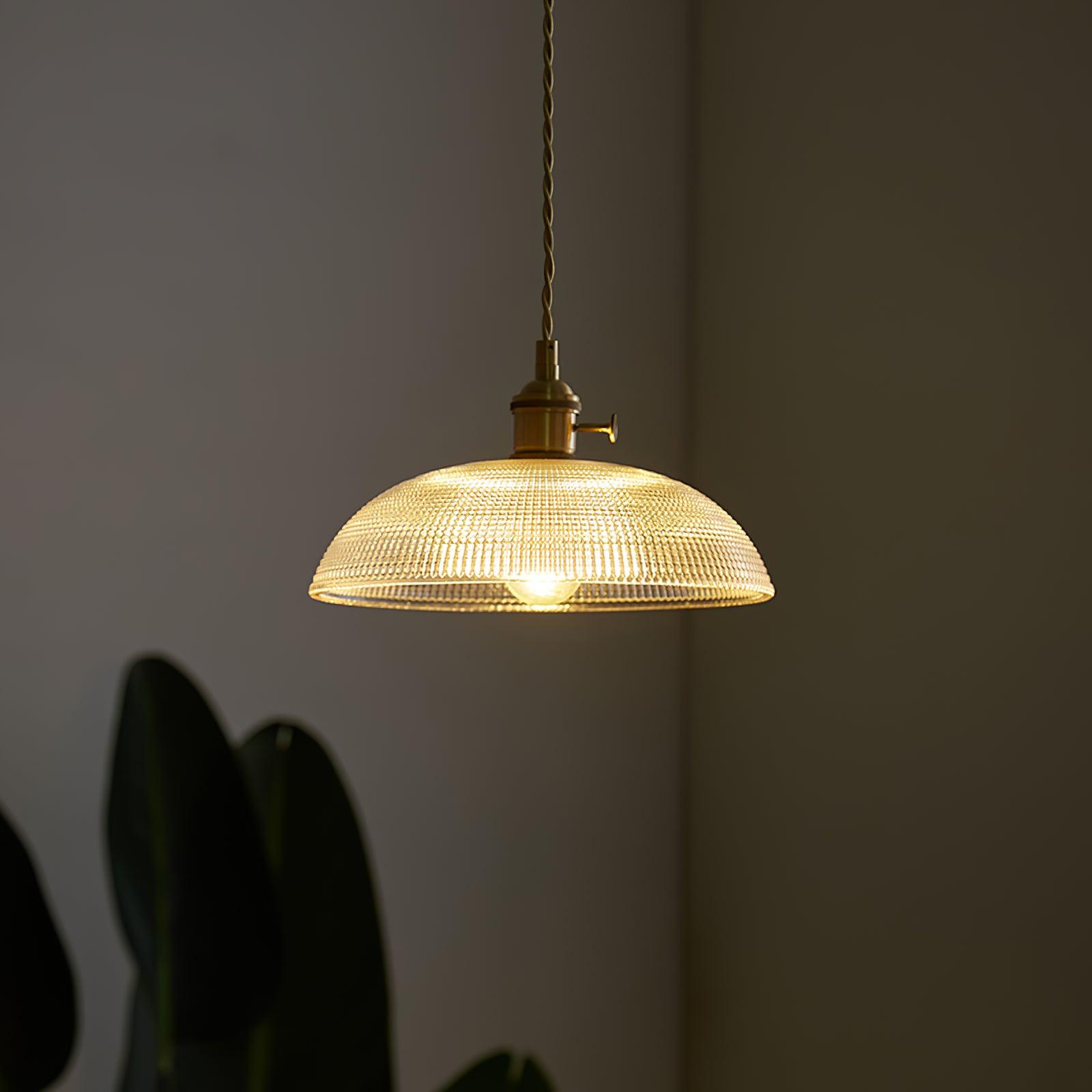 Ribbed Spiral Pendant Light - ZozHome