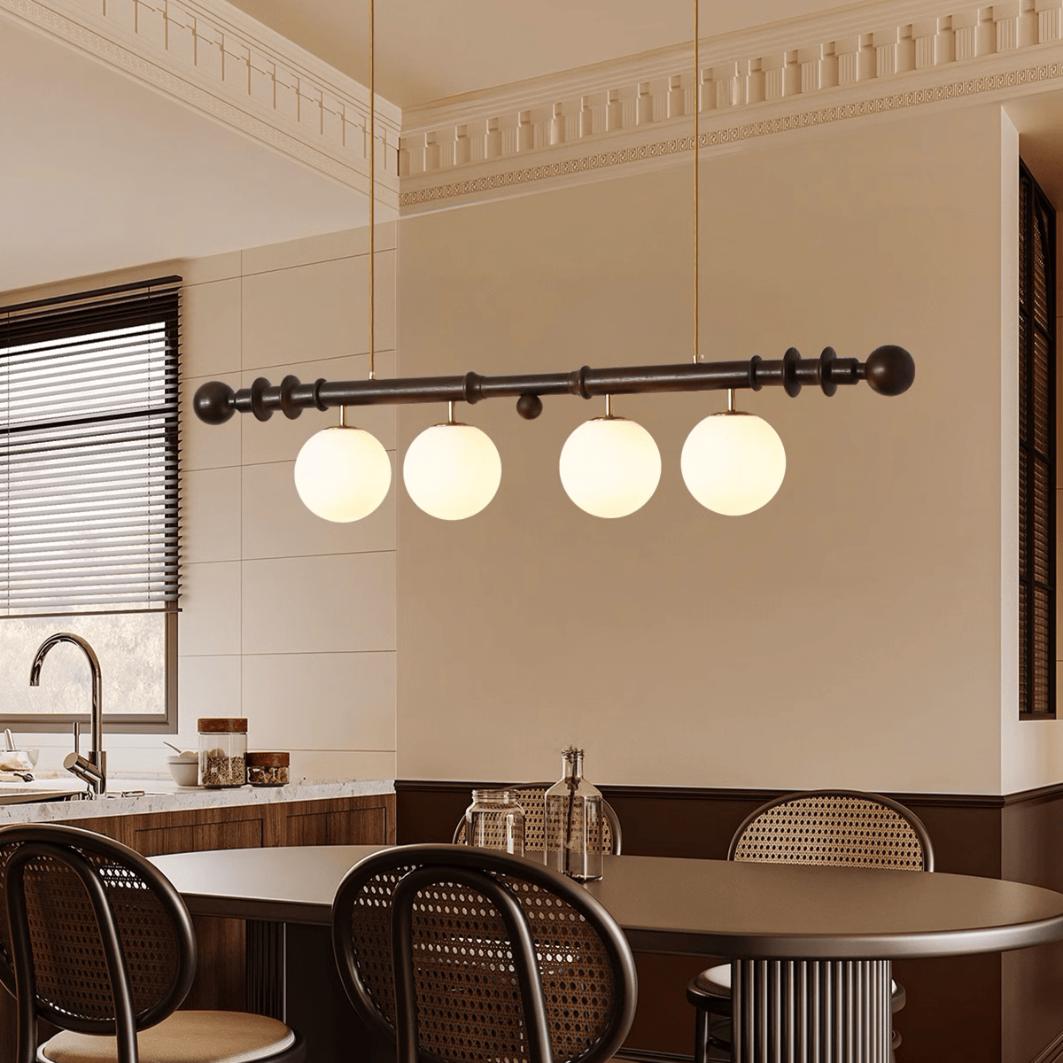 Roman Bean Chandelier