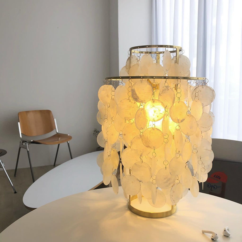 Round Shell Table Lamp - ZozHome