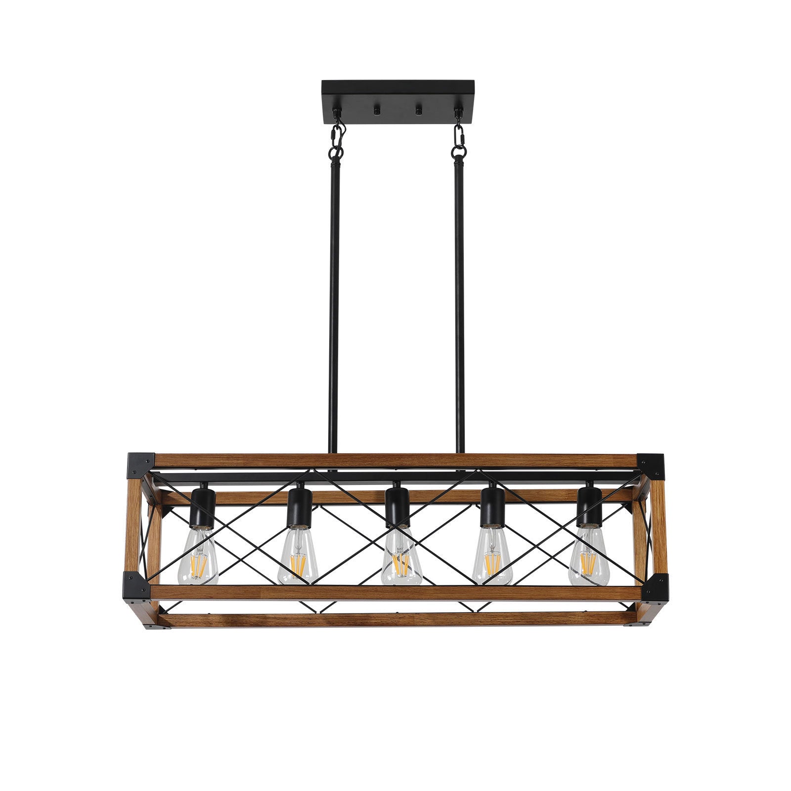 Rustic Wood and Iron Chandelier