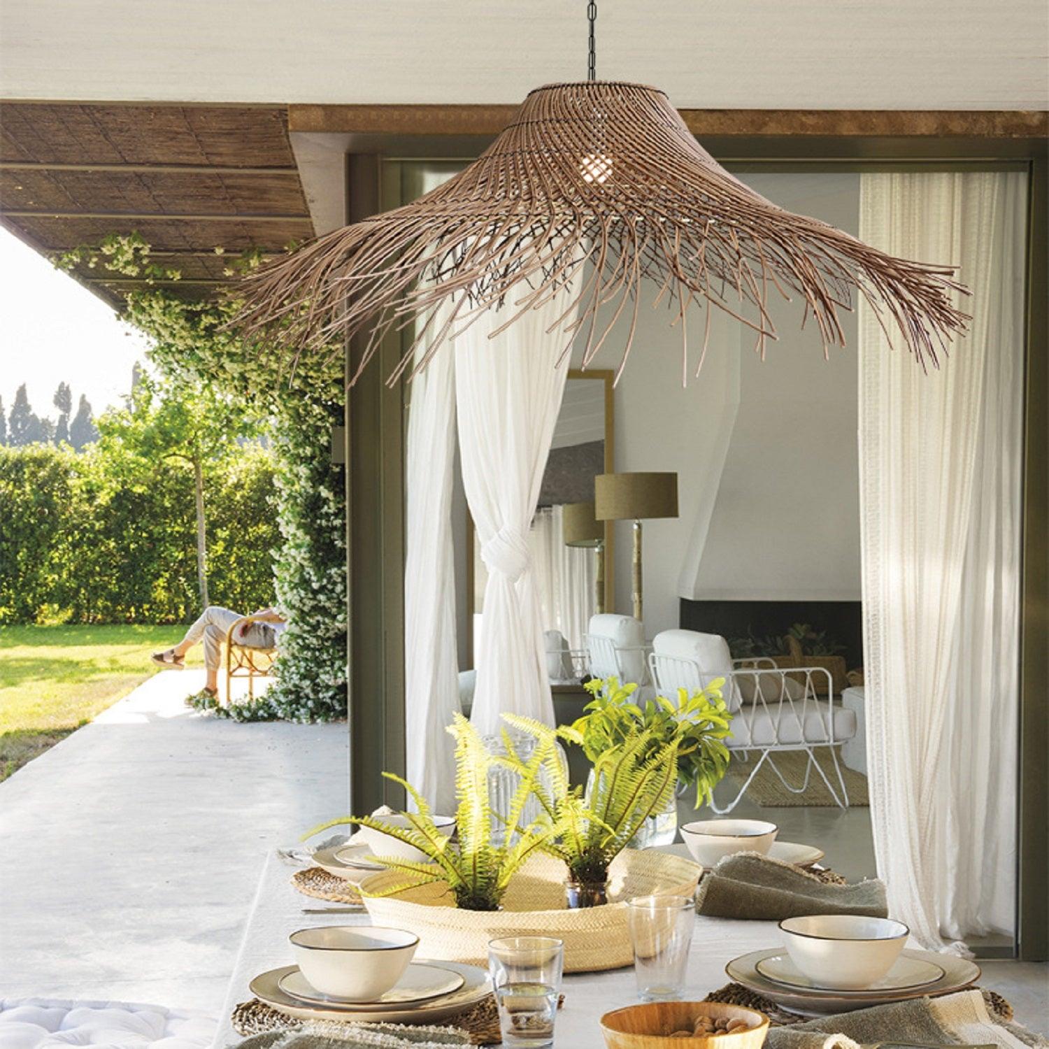 Shadow Blessing Rattan Woven Pendant Light