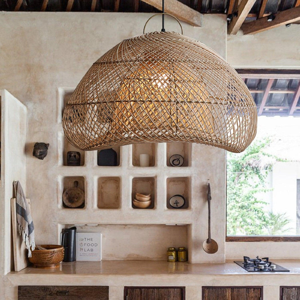Shadow Halo Rattan Woven Pendant Light