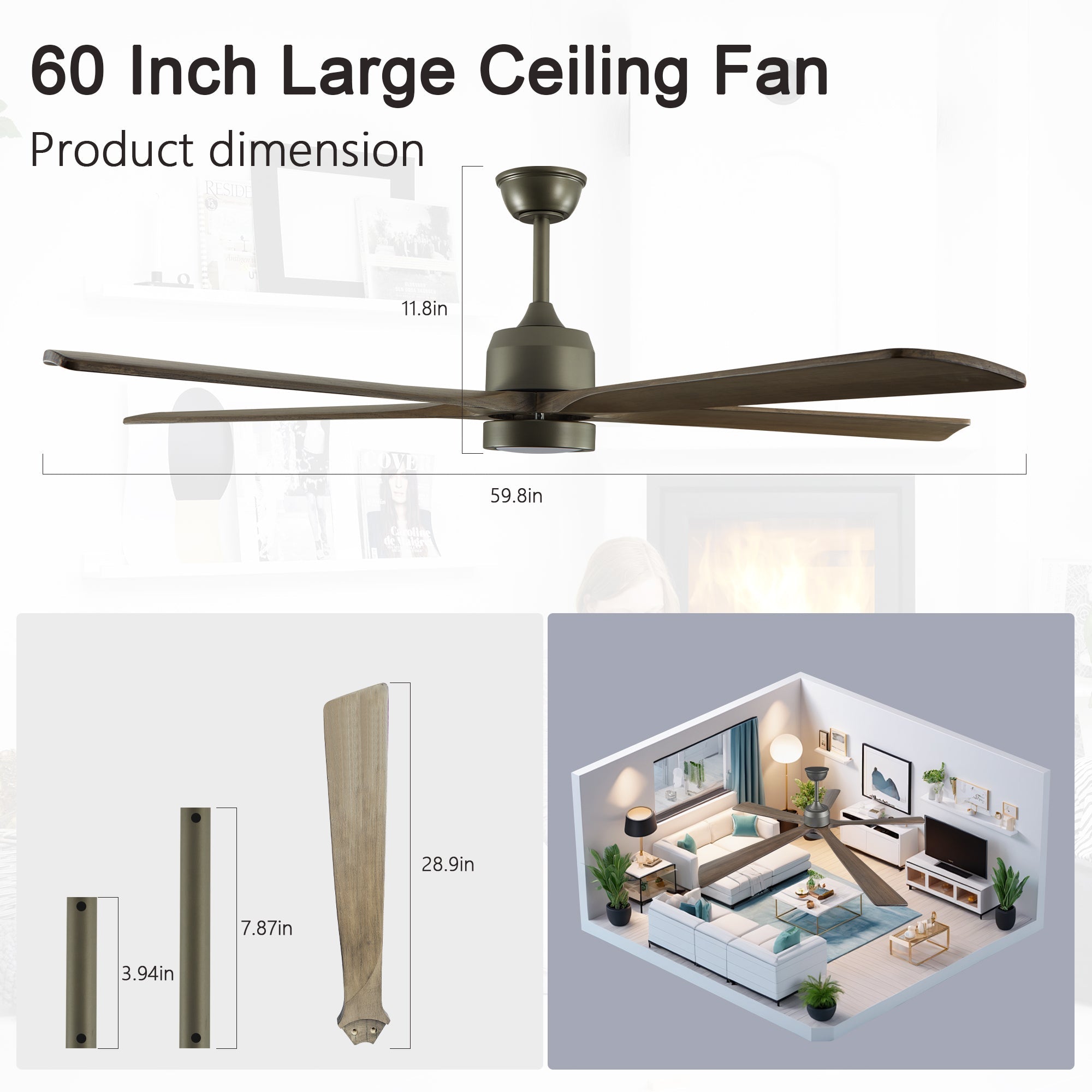 Sierra Ceiling Fan Light