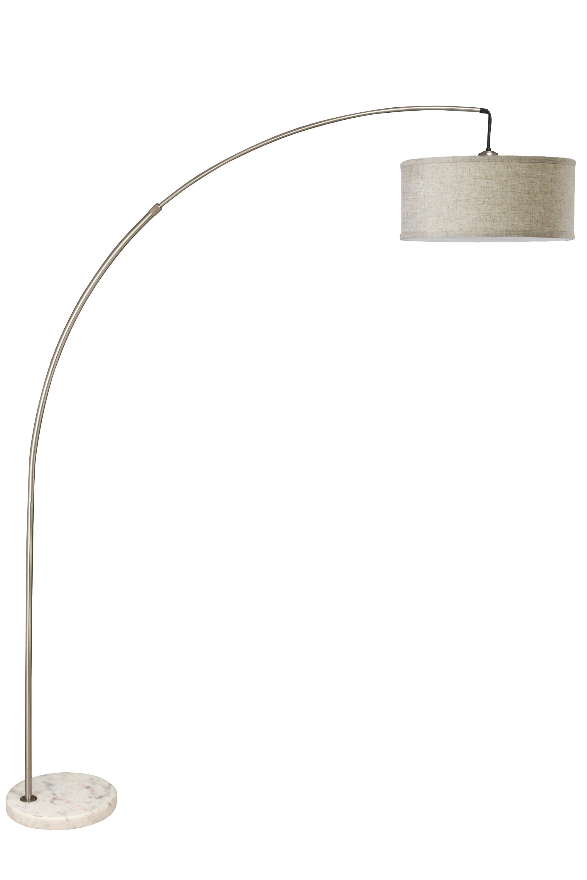 Silver Arc Metal Floor Lamp