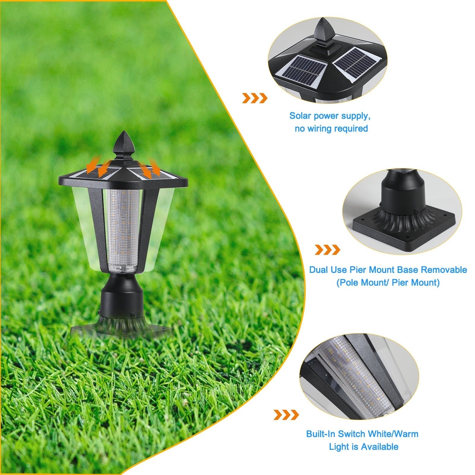 SolarGlow Outdoor Column Lights