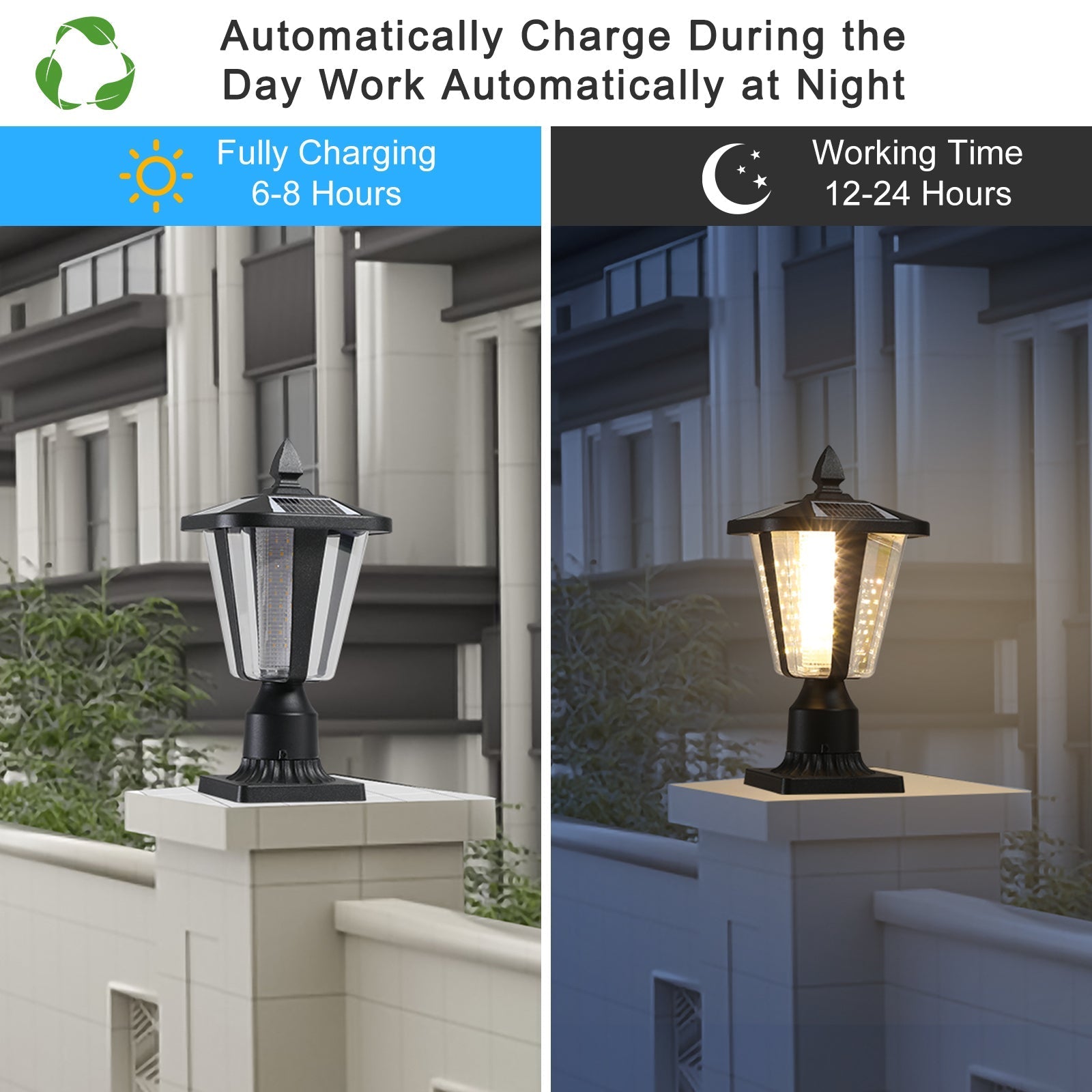 SolarGlow Outdoor Column Lights