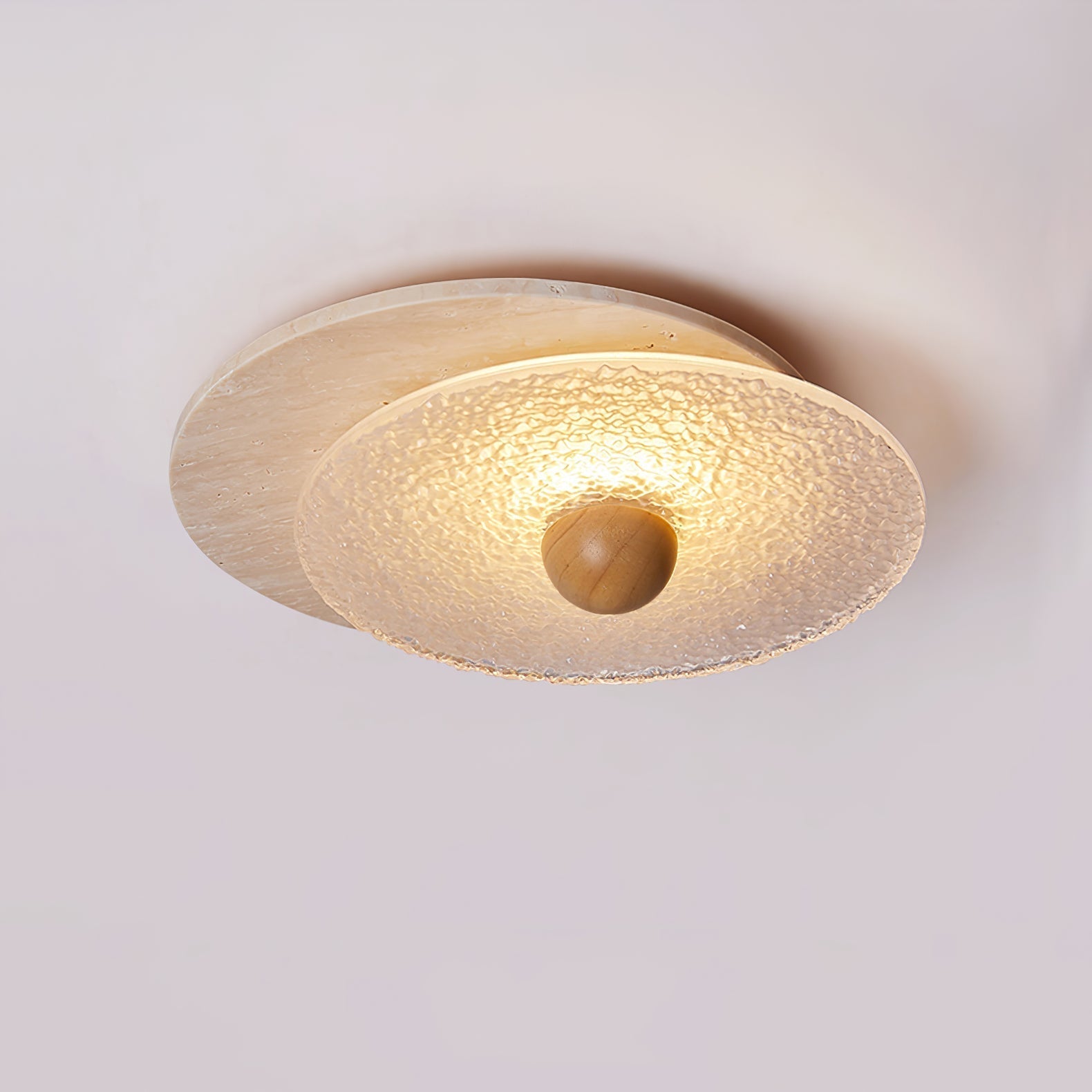 Solvian Travertine Ceiling Light