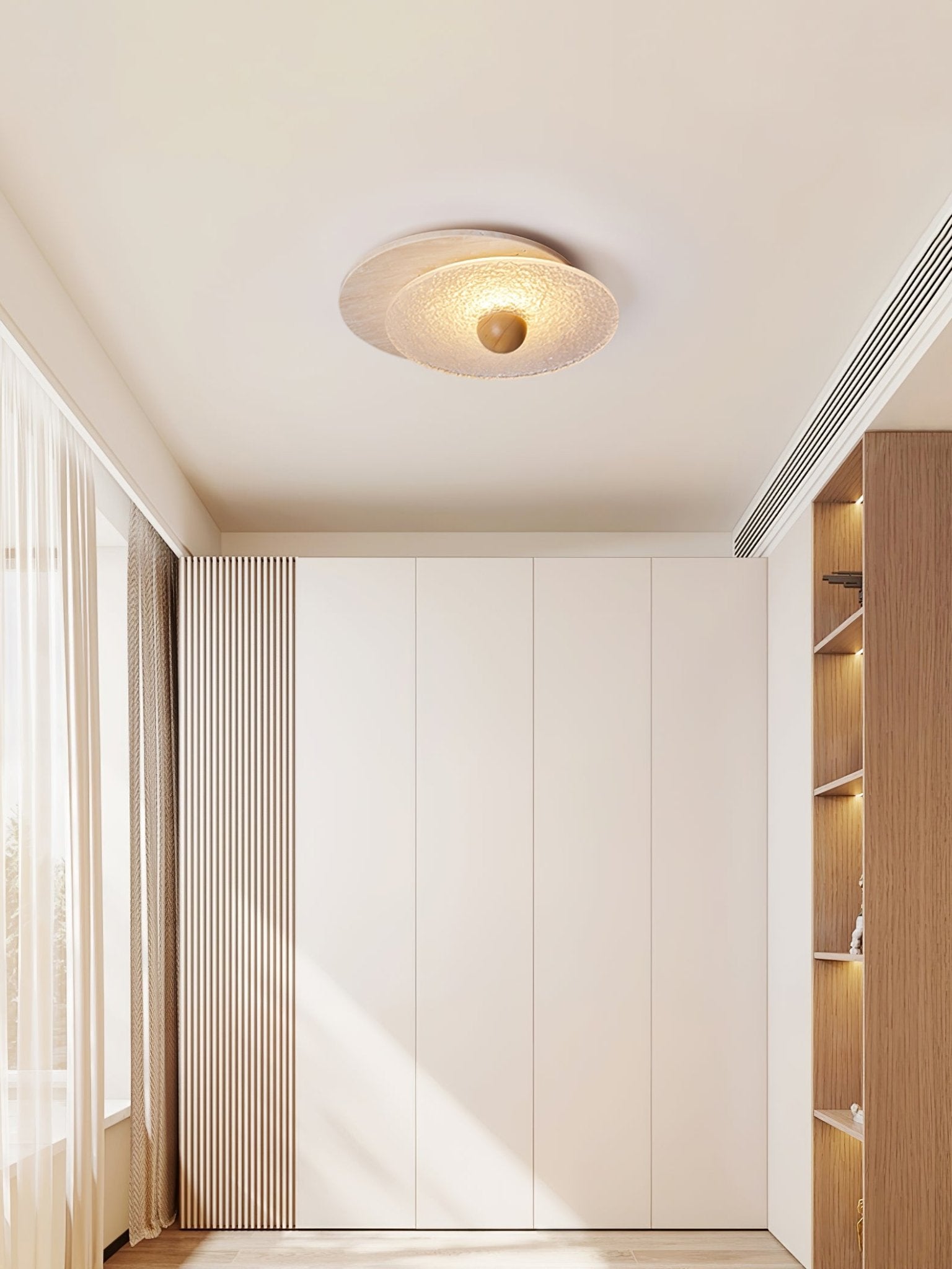 Solvian Travertine Ceiling Light