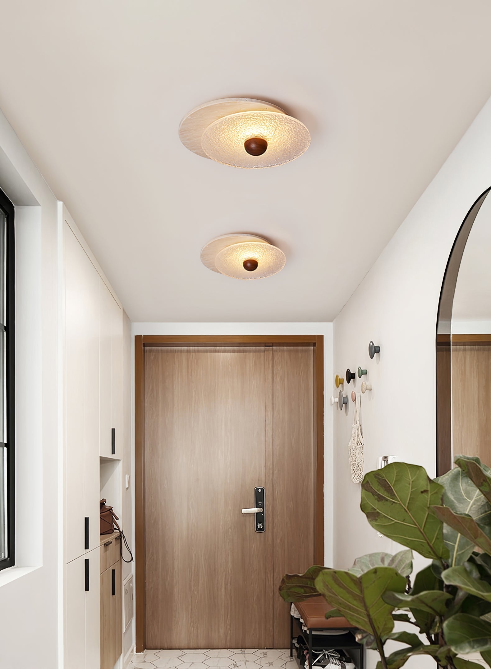 Solvian Travertine Ceiling Light