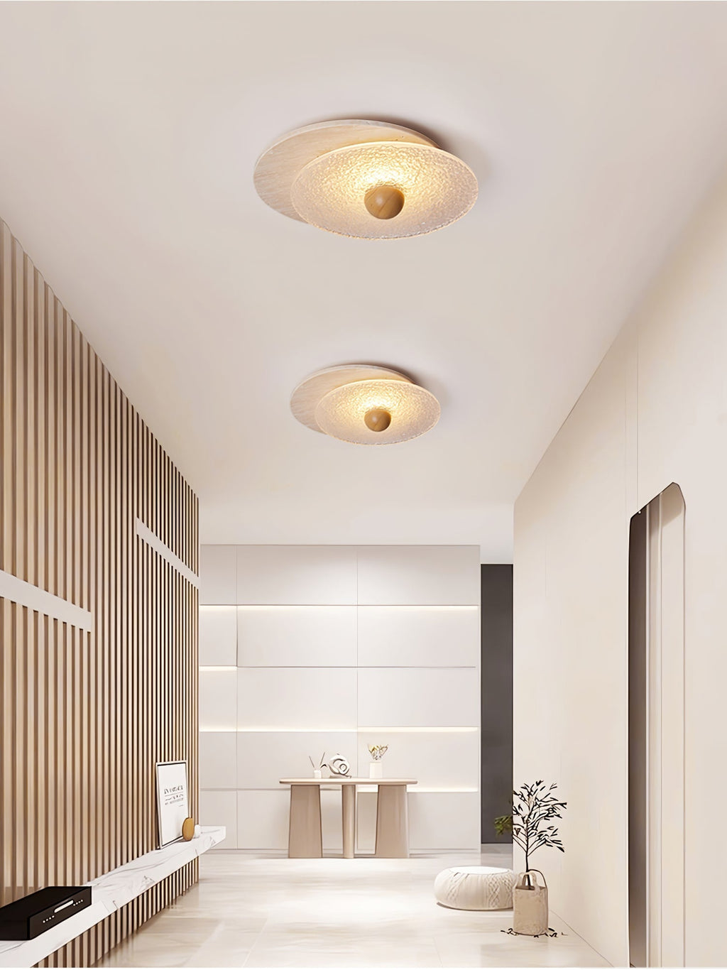 Solvian Travertine Ceiling Light