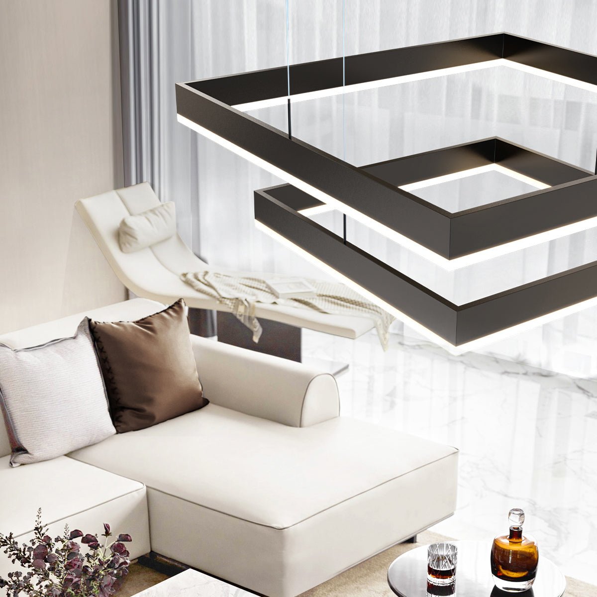 Square Living Room Pendant Light