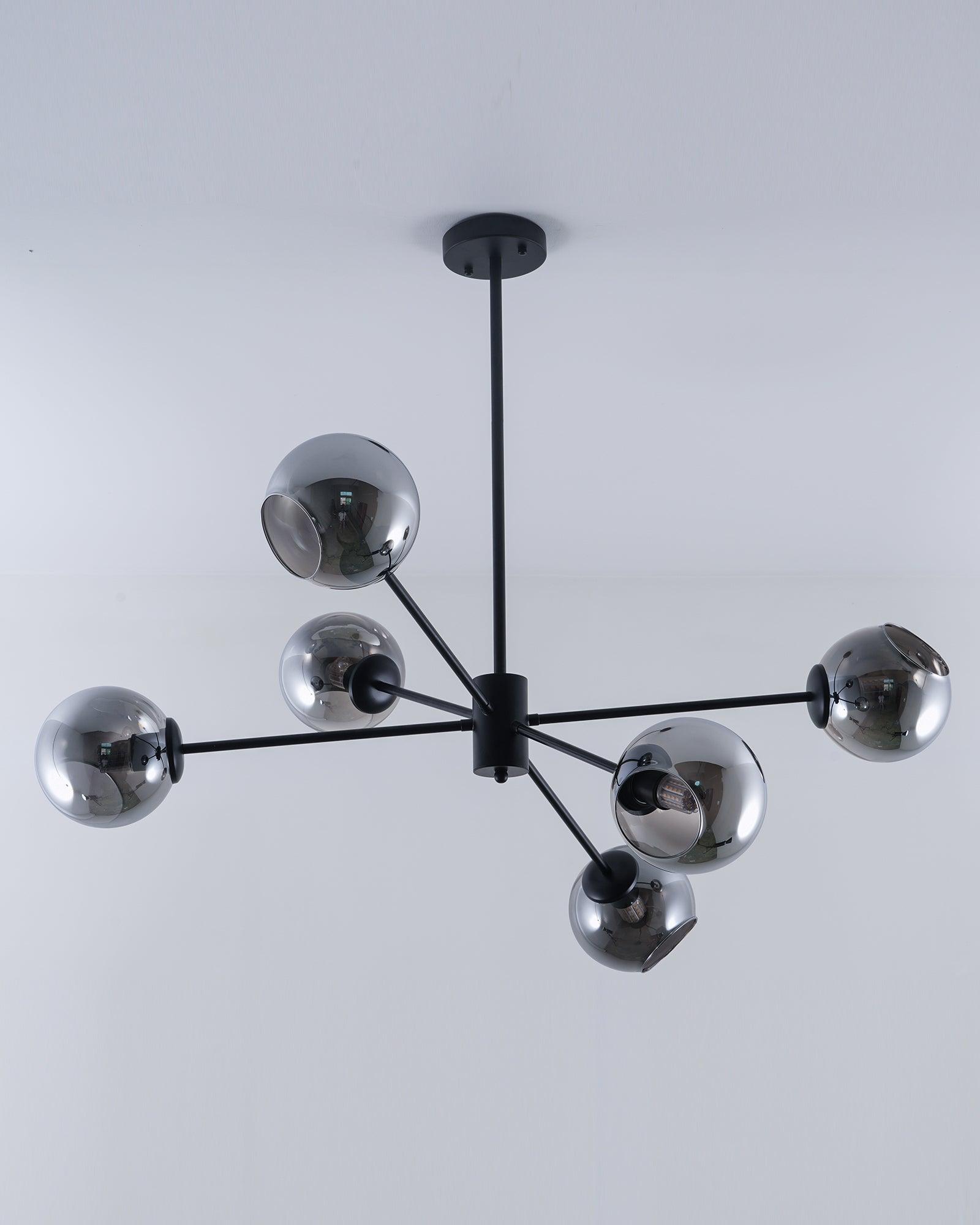 Staggered Glass 6 Light Chandelier