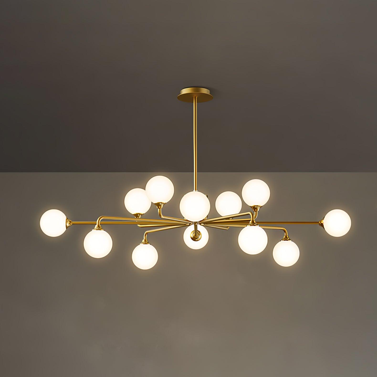 Staggered Glass Globes Chandelier - ZozHome