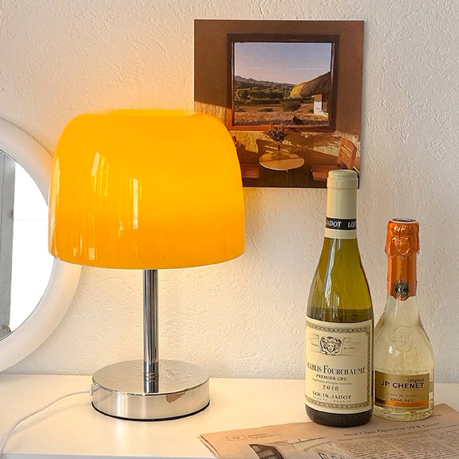 Straight Glass Table Lamp
