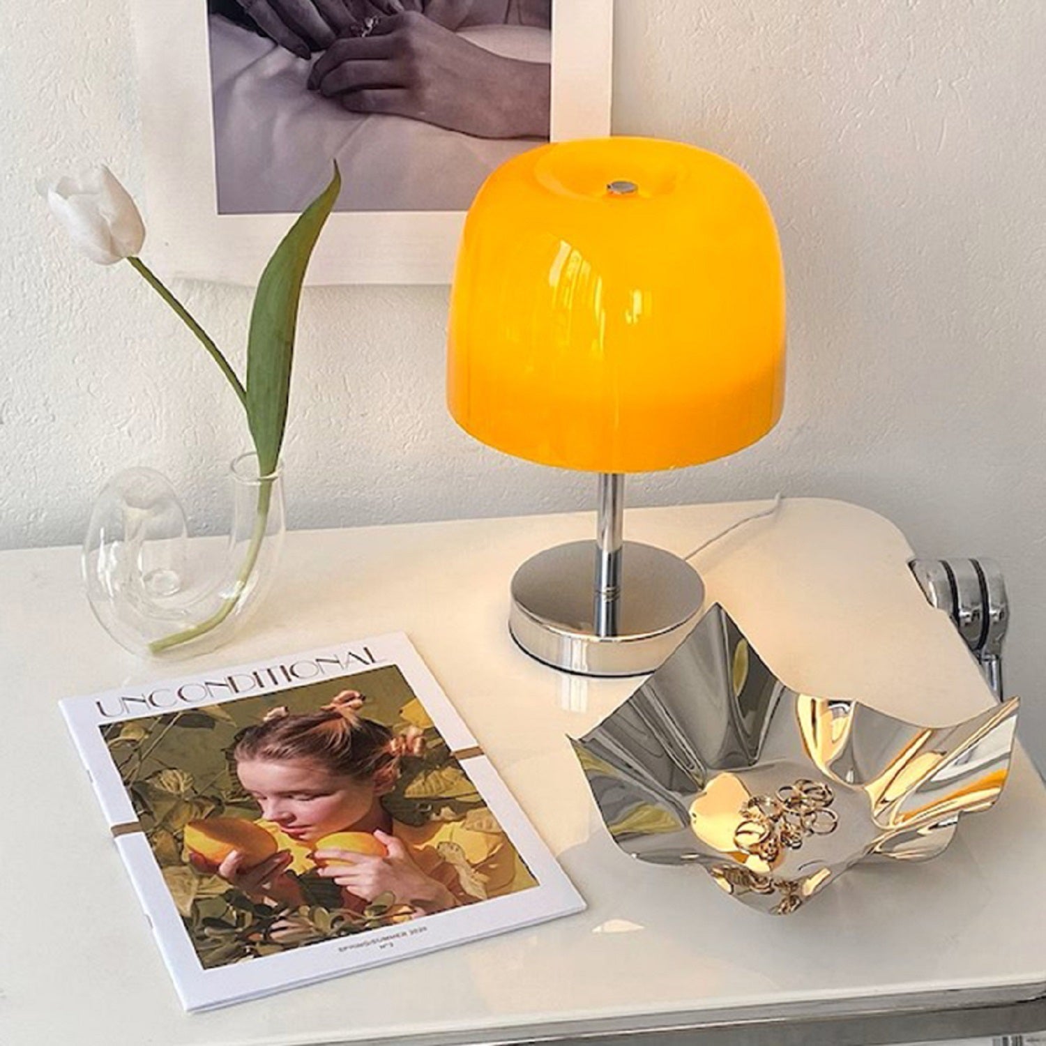 Straight Glass Table Lamp