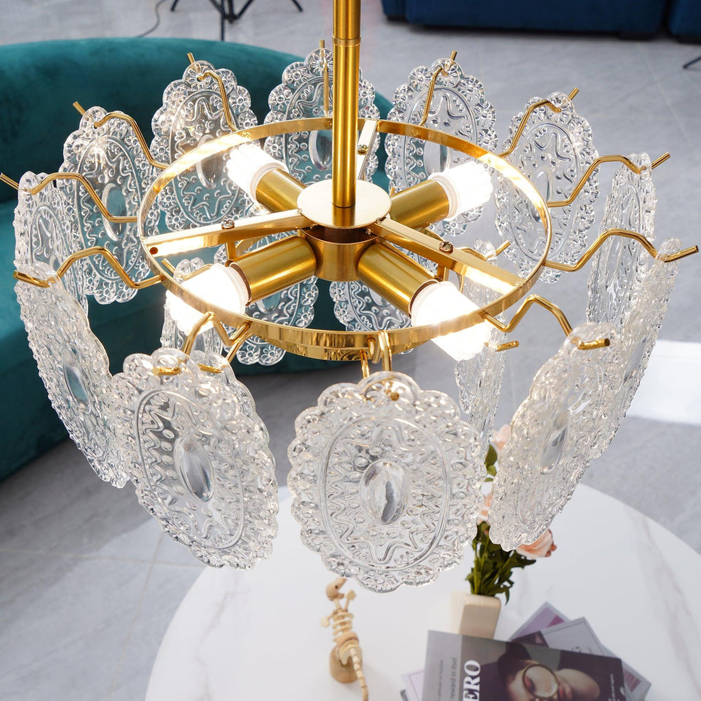 Sunflower Glass Chandelier