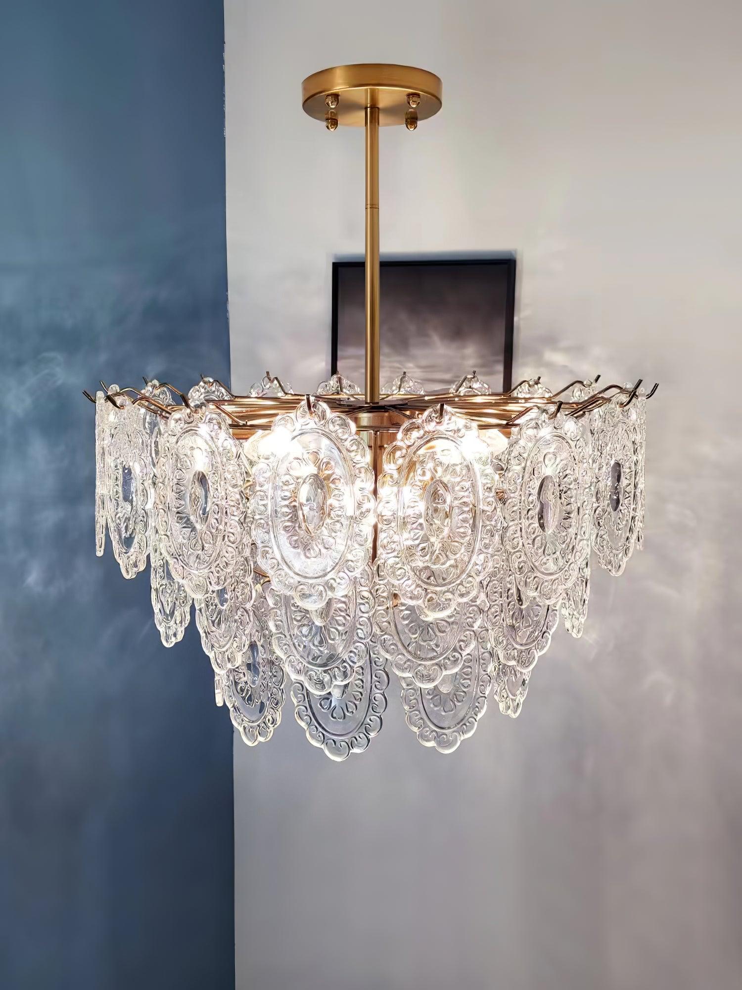Sunflower Glass Chandelier