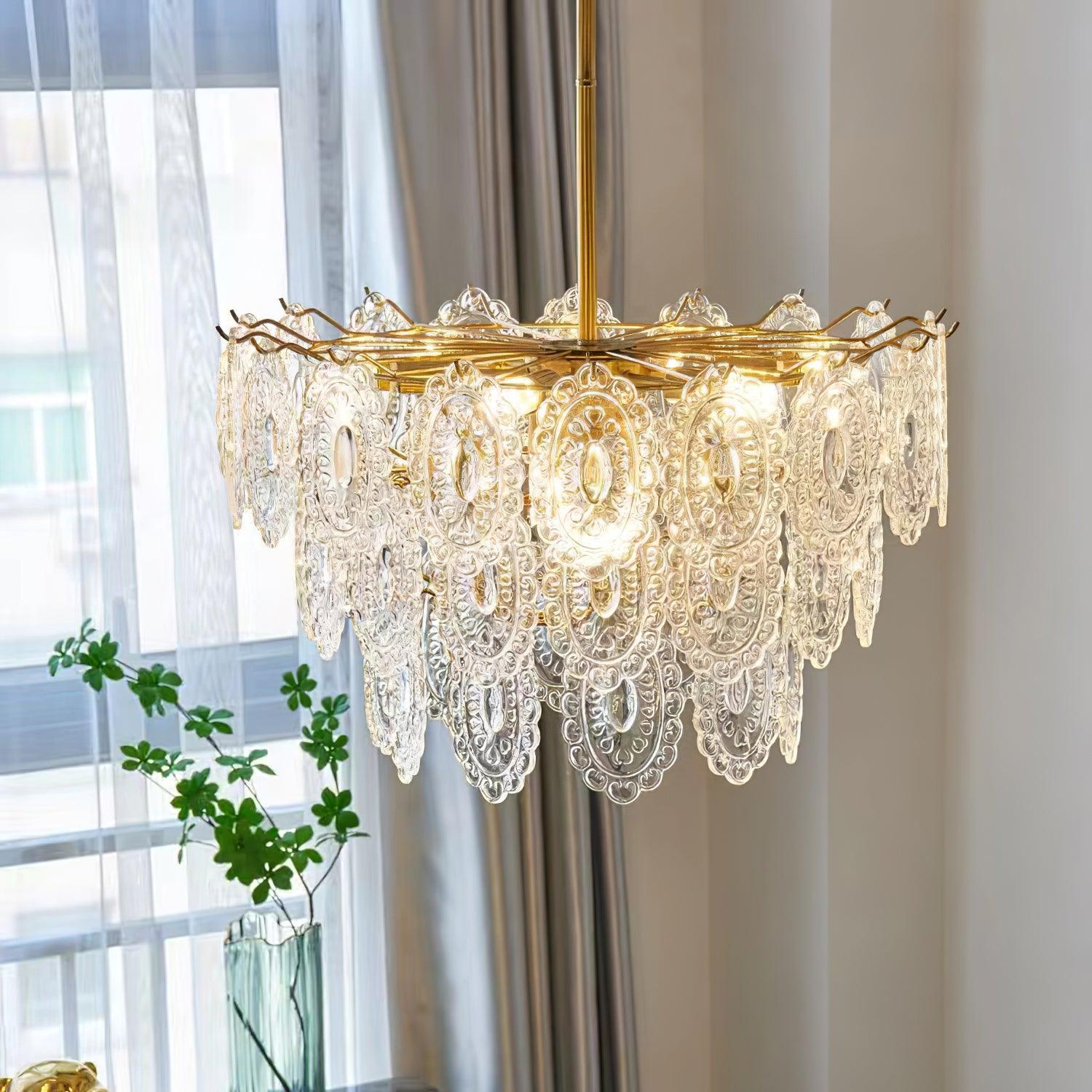 Sunflower Glass Chandelier