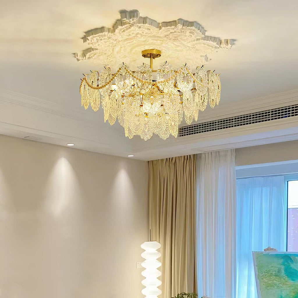 Sunflower Glass Chandelier