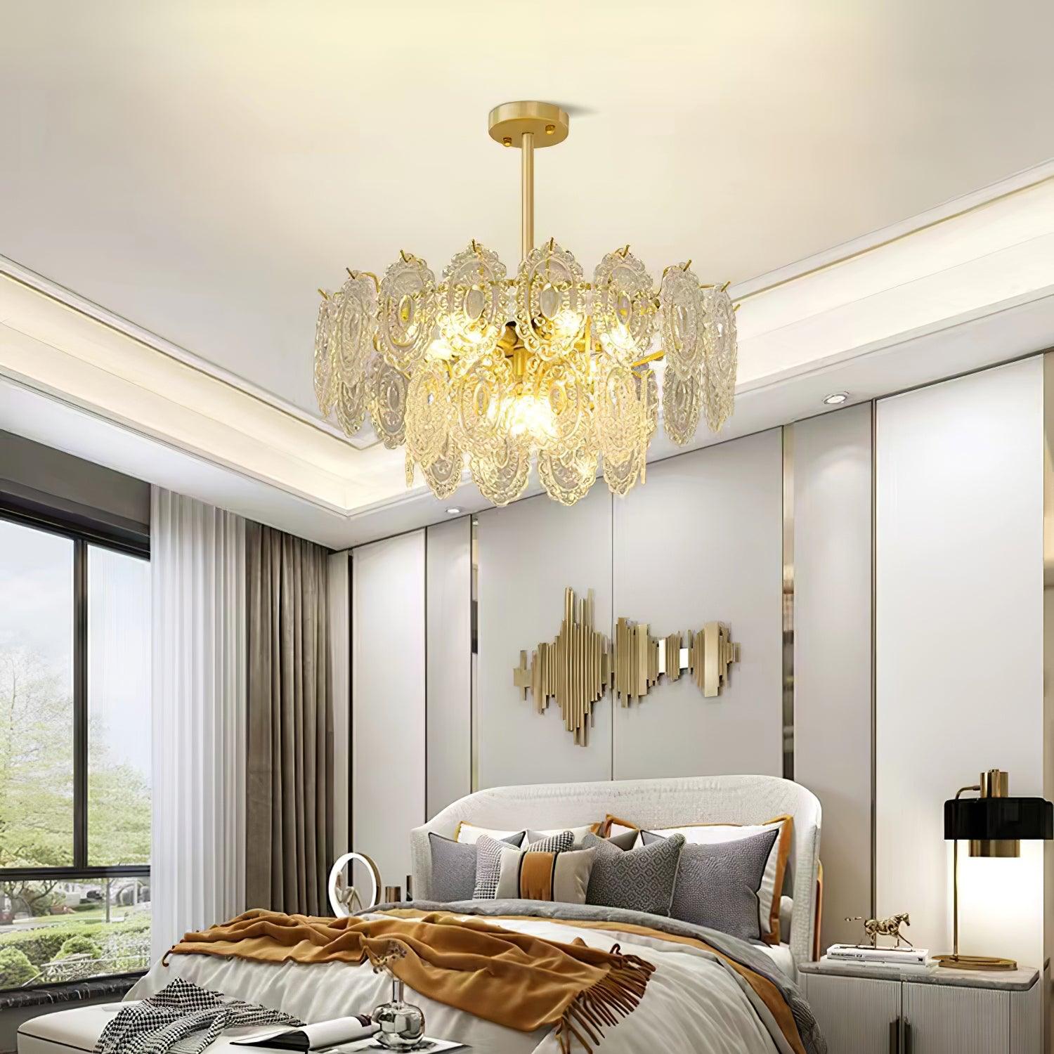 Sunflower Glass Chandelier