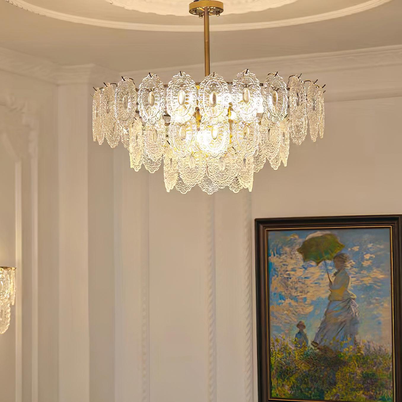 Sunflower Glass Chandelier