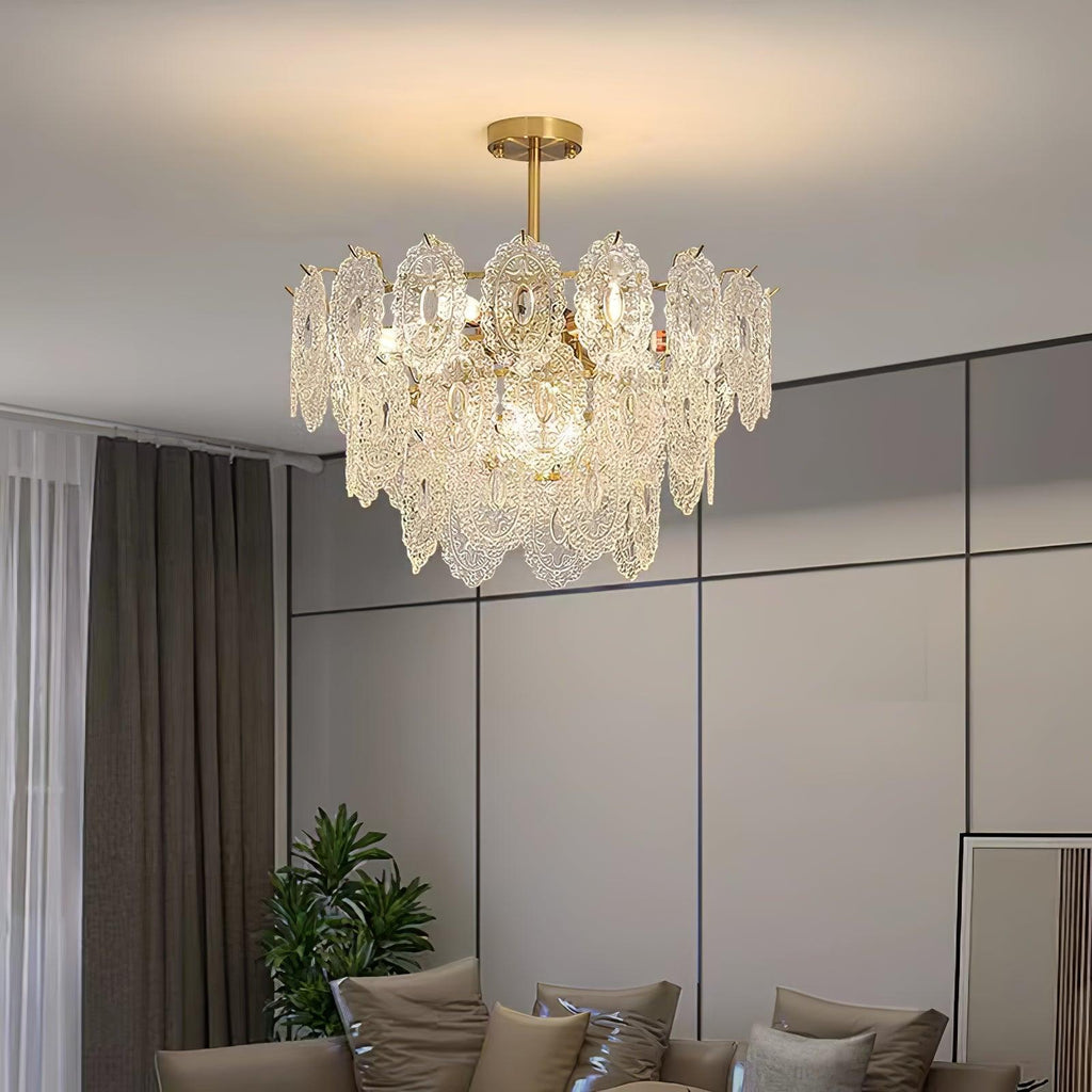 Sunflower Glass Chandelier