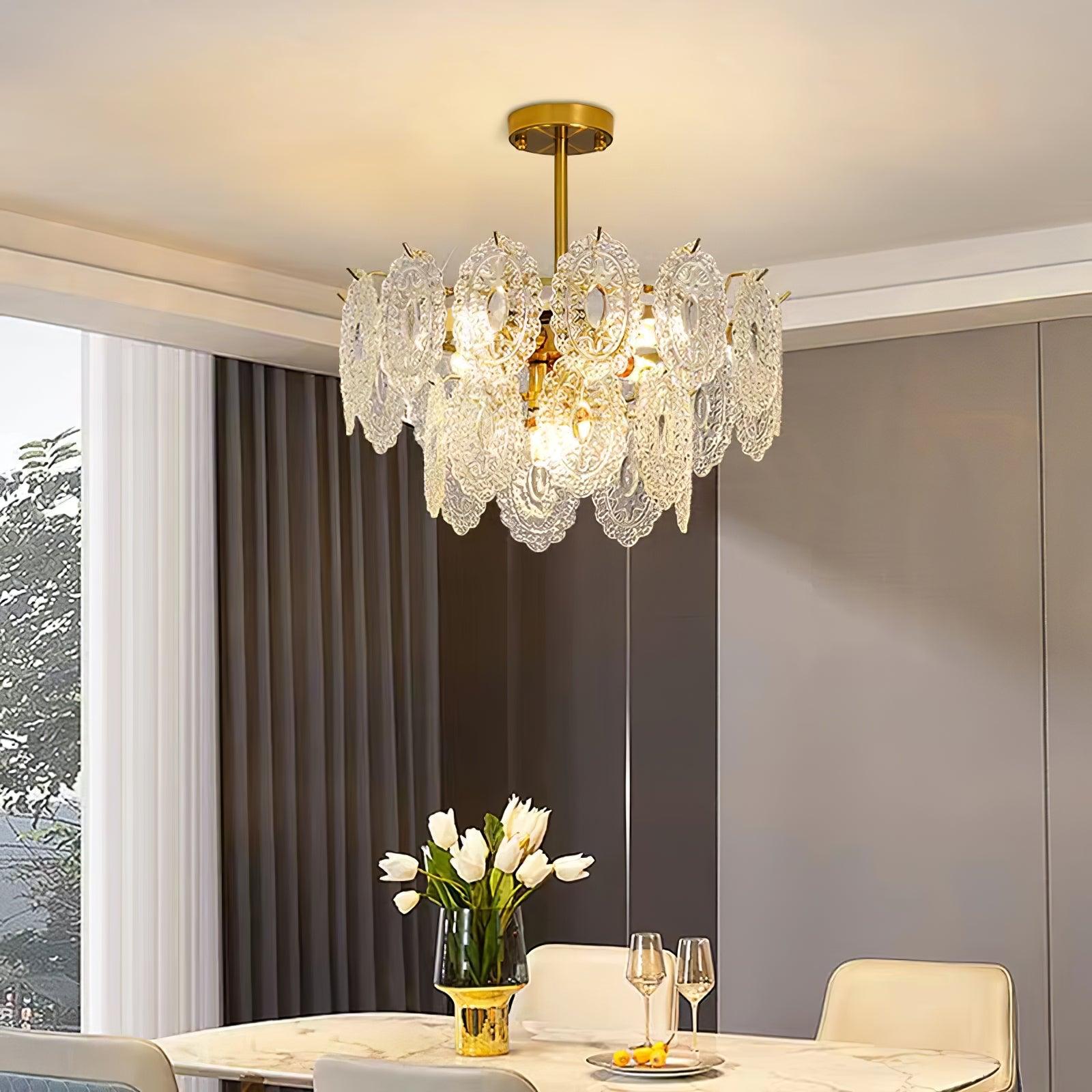 Sunflower Glass Chandelier