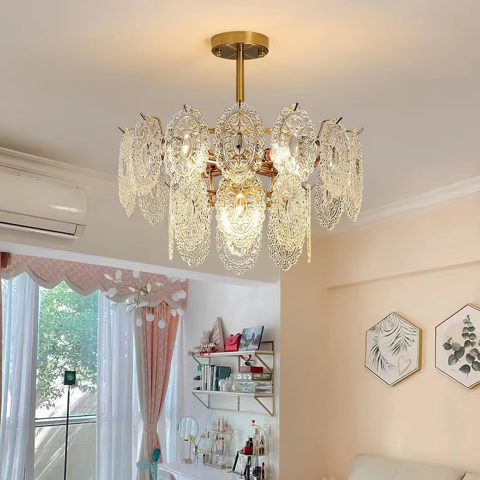Sunflower Glass Chandelier
