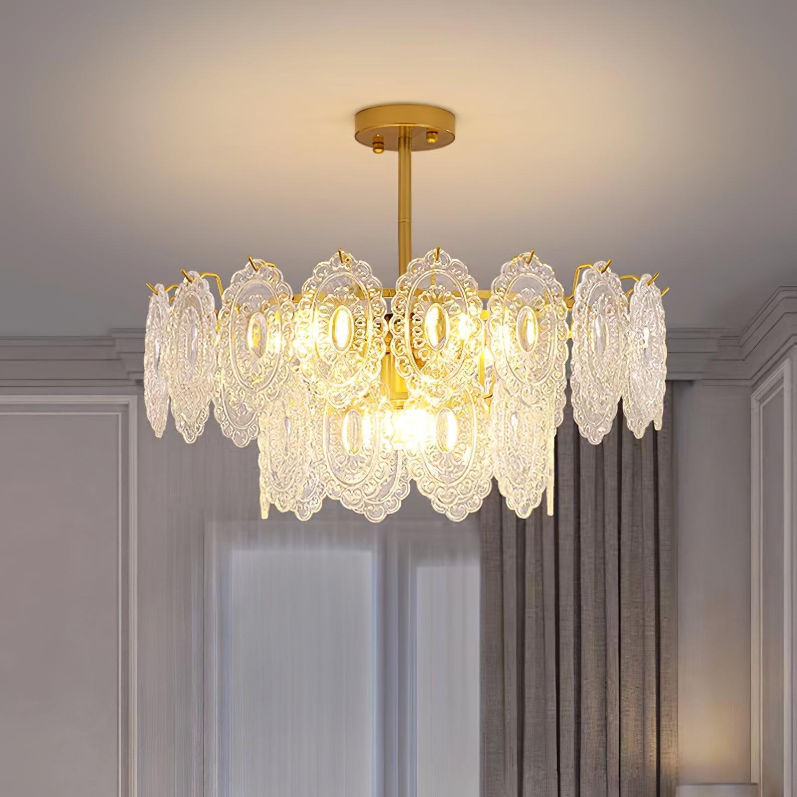 Sunflower Glass Chandelier