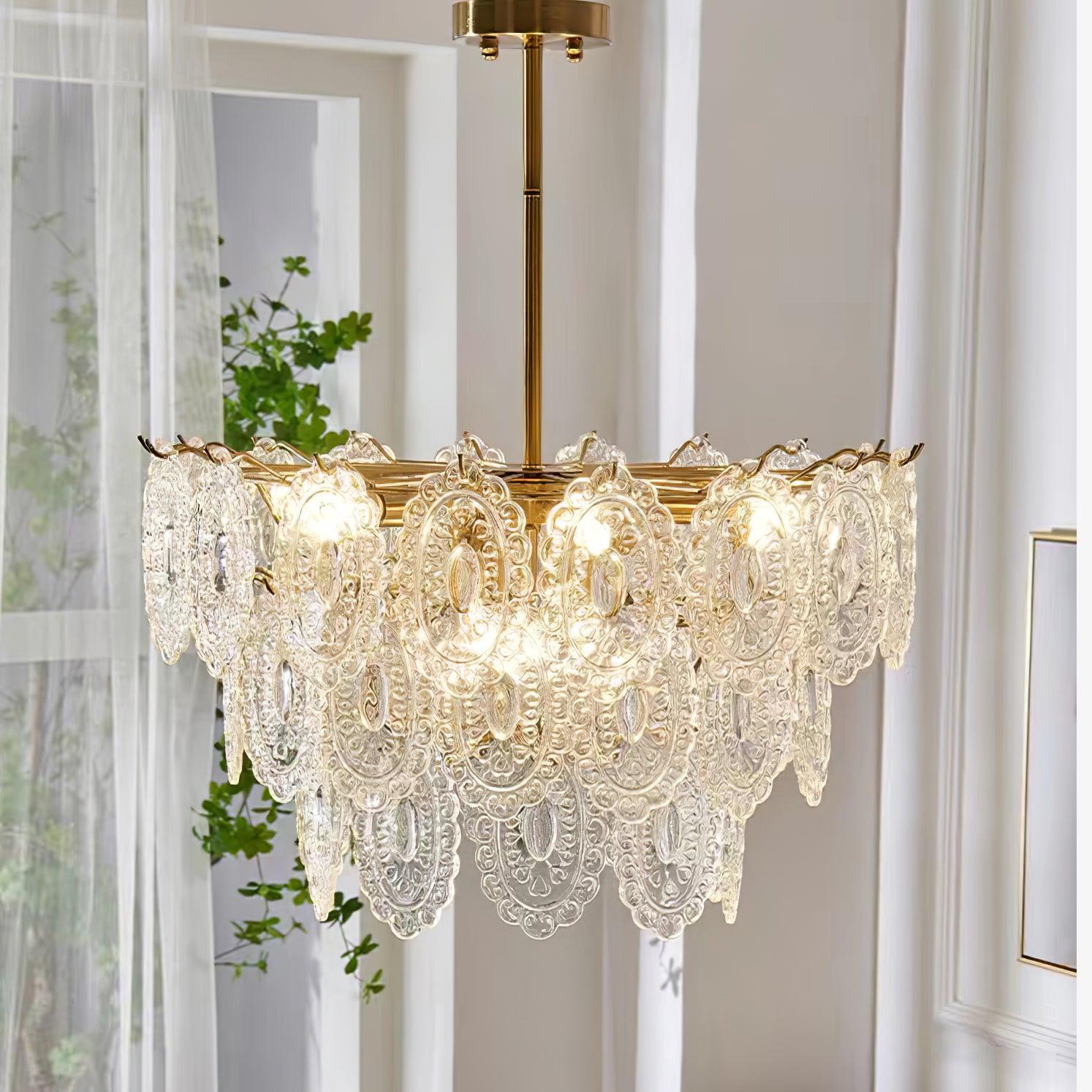 Sunflower Glass Chandelier