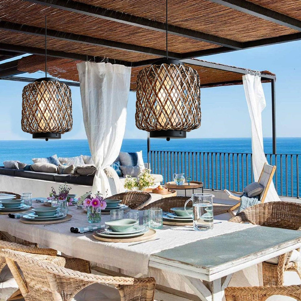 Time Village Rattan Woven Pendant Light