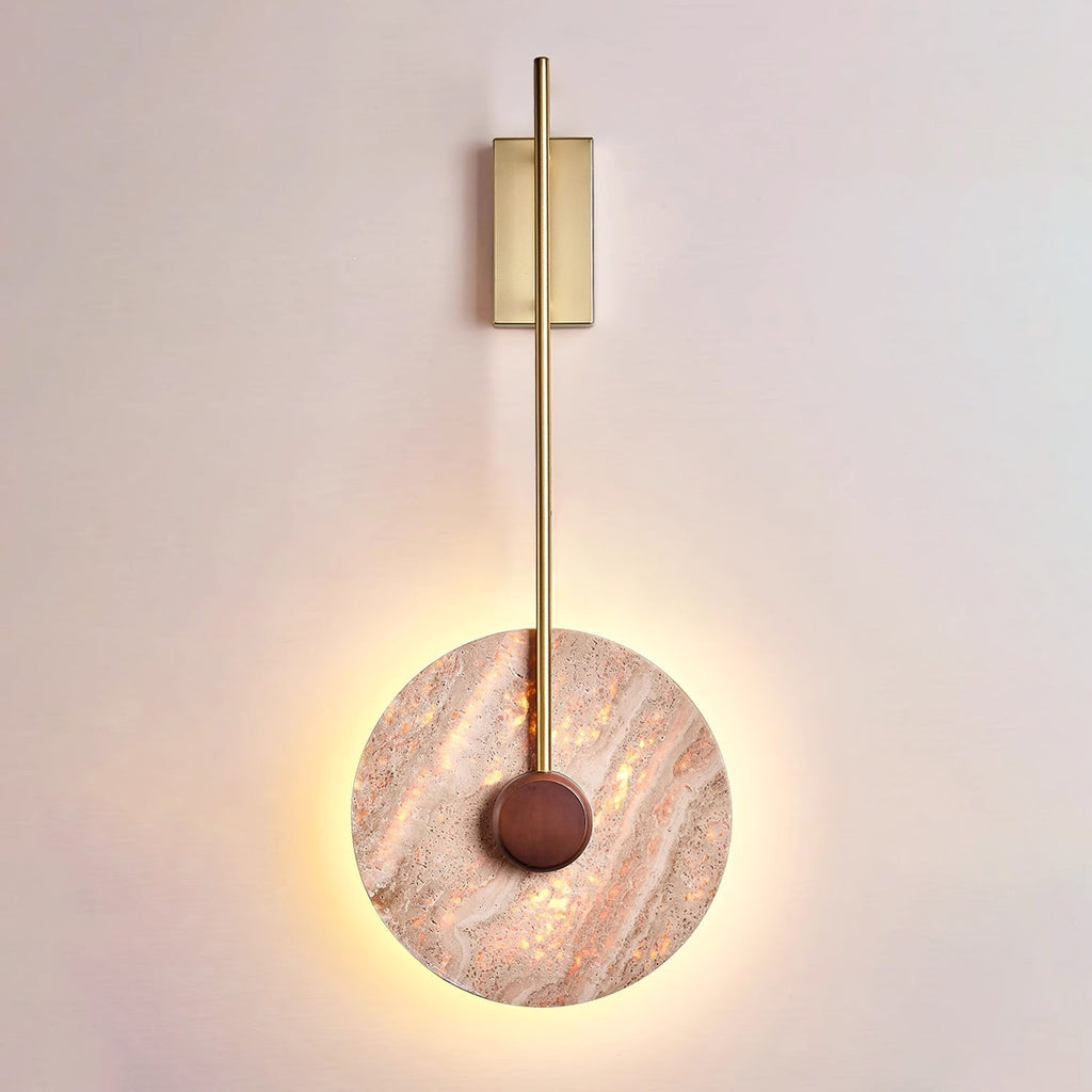 Travertine Disc Wall Lamp - ZozHome