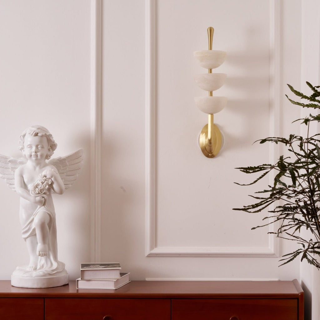 Triple Alabaster Wall Sconce