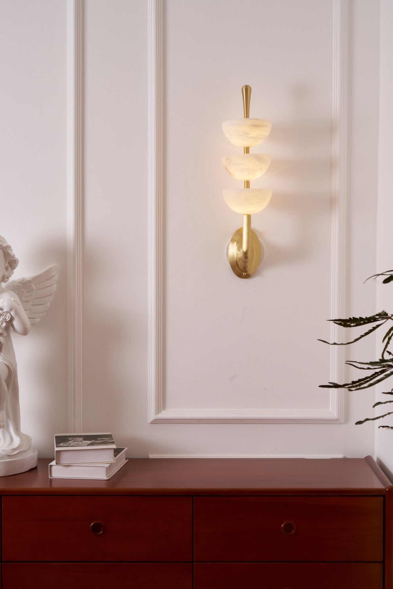 Triple Alabaster Wall Sconce