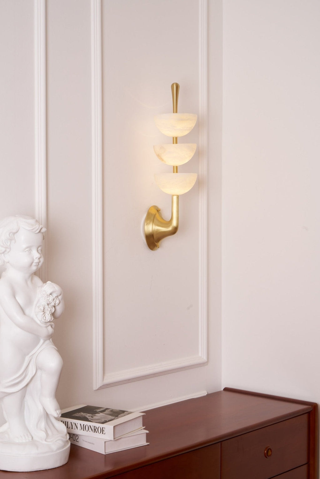 Triple Alabaster Wall Sconce
