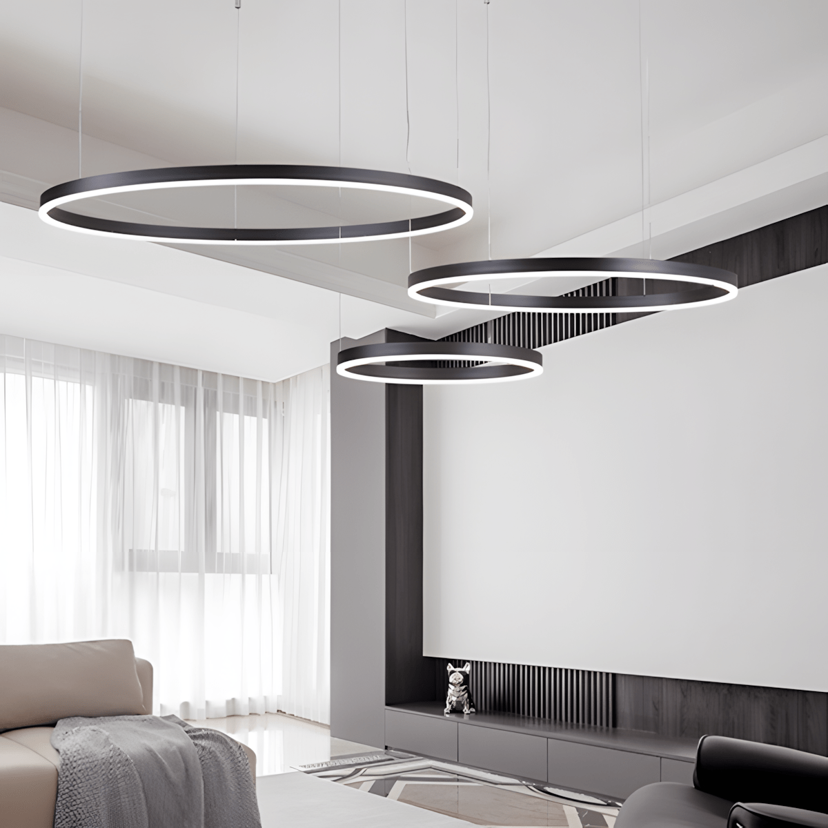 Triple Ring Chandelier